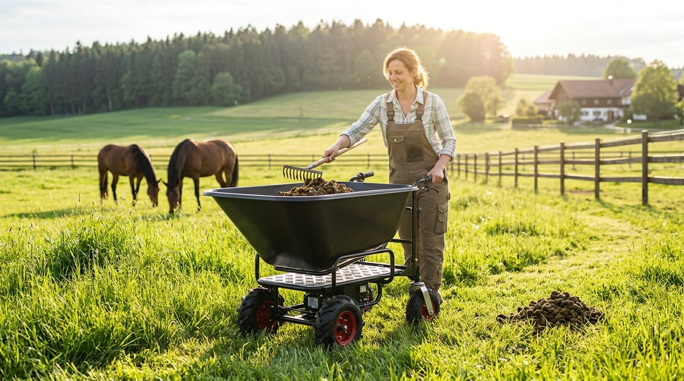 Mood: Pferdeweide richtig abäppeln - so gehts leicht!