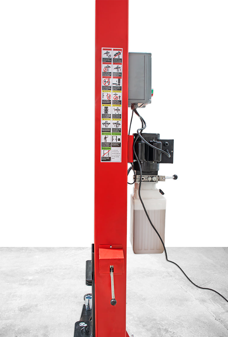2-Säulen-Hebebühne "New Jersey" 4t, 230V, manuelle Verriegelung