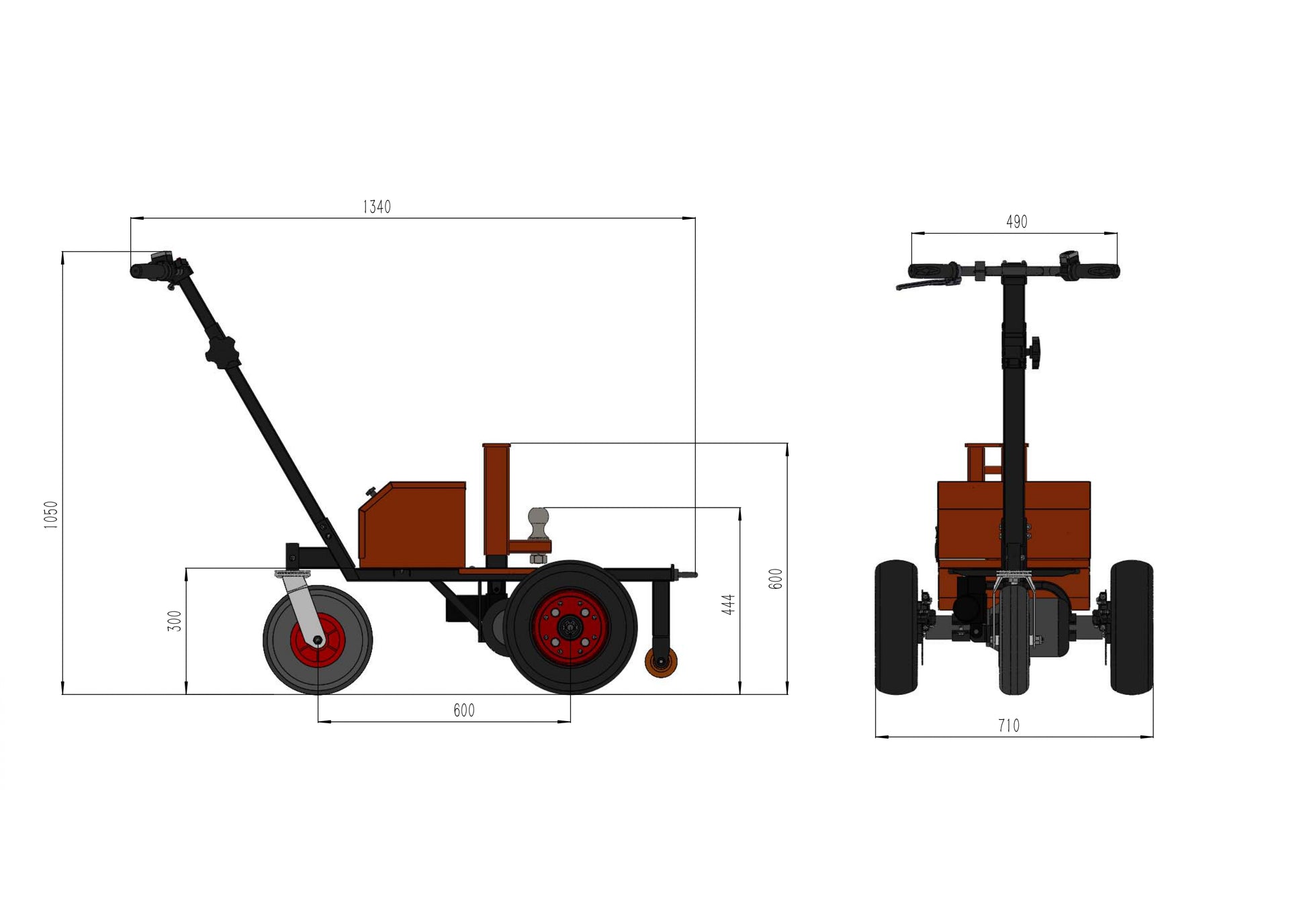 Elektrische Rangierhilfe "Brantford" für Anhänger, 2500 kg Ladekapazität