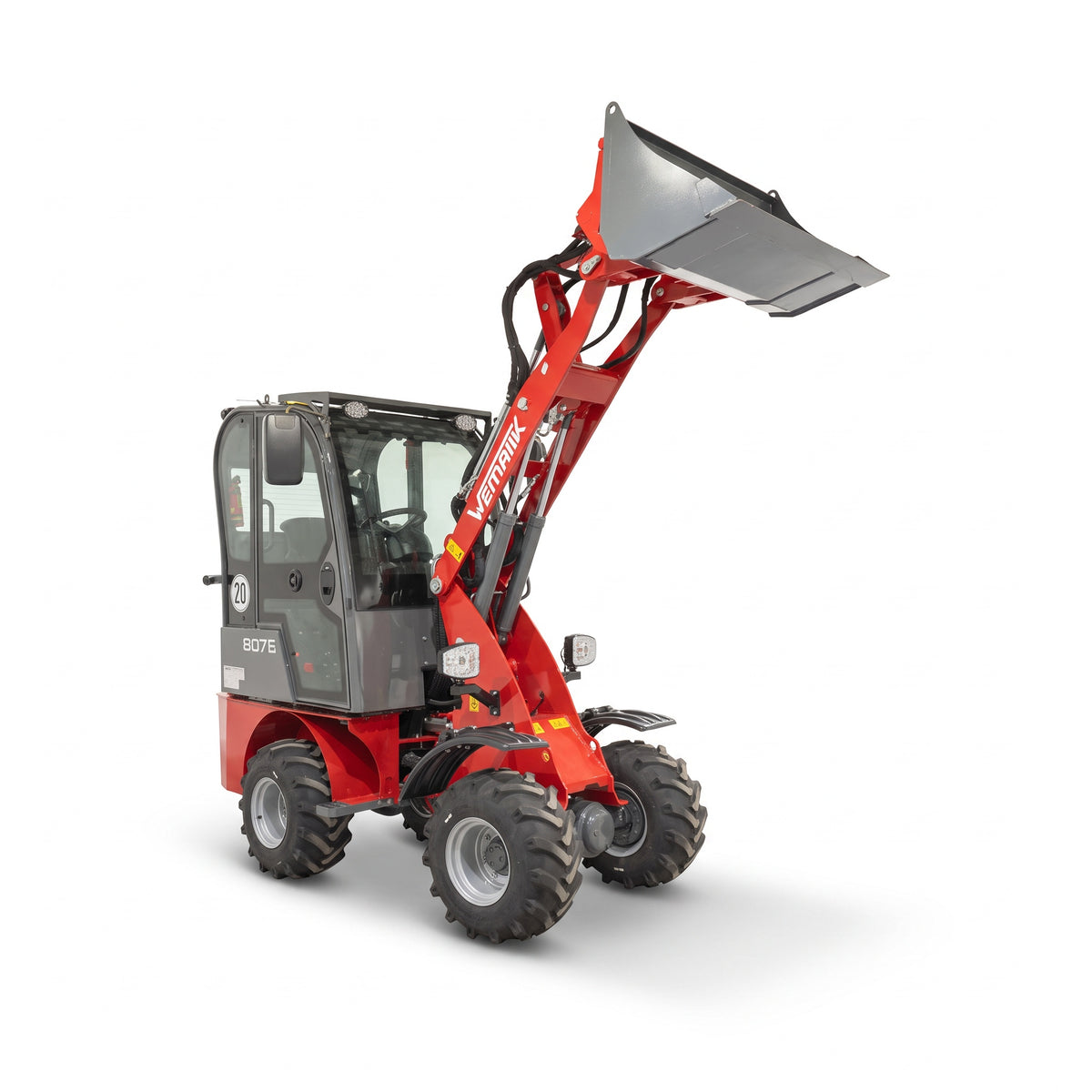 Elektroradlader 807E - geschlossene Kabine, 800 kg Hubkraft, Euro-Aufnahme