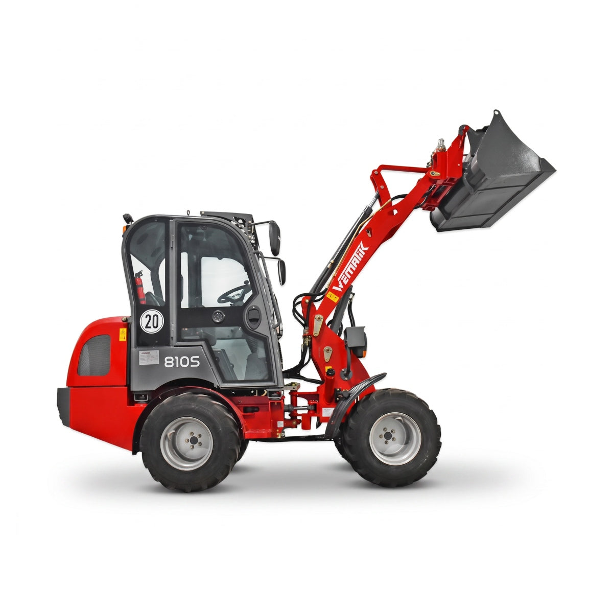 Radlader "810S Plus", Hoflader mit Vollkabine und 900 kg Hubkraft
