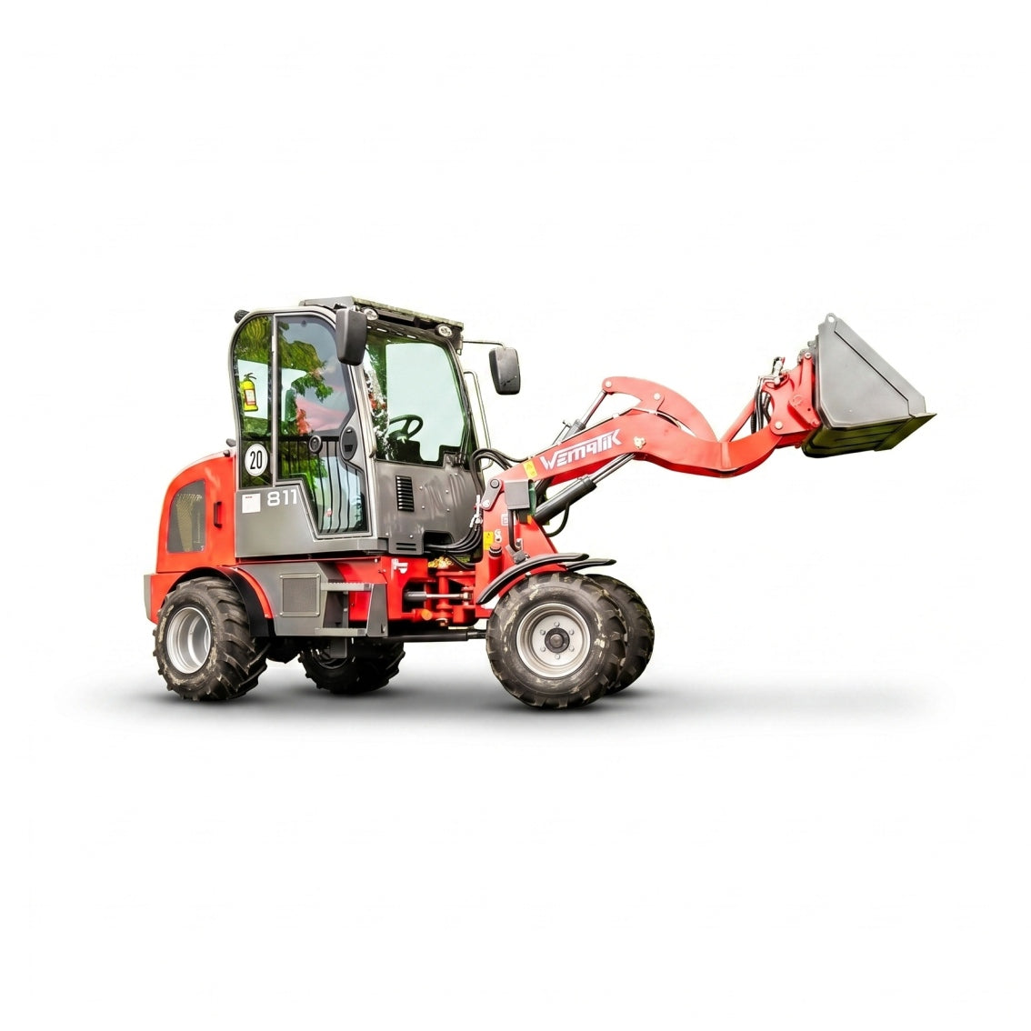 Radlader "811 Plus", Hoflader mit Vollkabine und 1000 kg Hubkraft