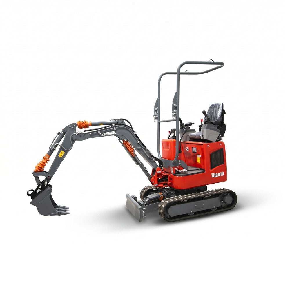 Minibagger "Titan 10", 1010 kg Gesamtgewicht, 7,2 kW, Teleskop-Fahrwerk