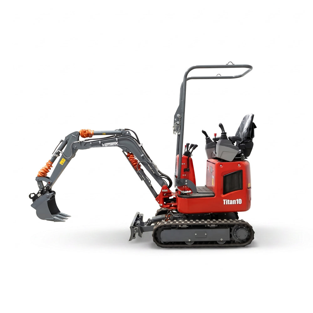Minibagger "Titan 10", 1010 kg Gesamtgewicht, 7,2 kW, Teleskop-Fahrwerk