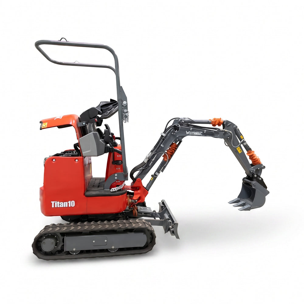 Minibagger "Titan 10", 1010 kg Gesamtgewicht, 7,2 kW, Teleskop-Fahrwerk