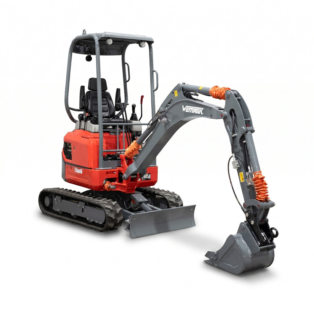 Minibagger "Titan 16", 1700 kg Gesamtgewicht, 11,8 kW, Teleskop-Fahrwerk