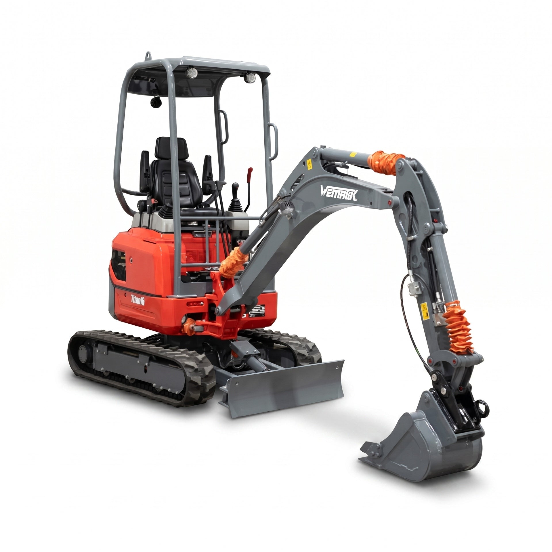 Minibagger "Titan 16", 1700 kg Gesamtgewicht, 11,8 kW, Teleskop-Fahrwerk