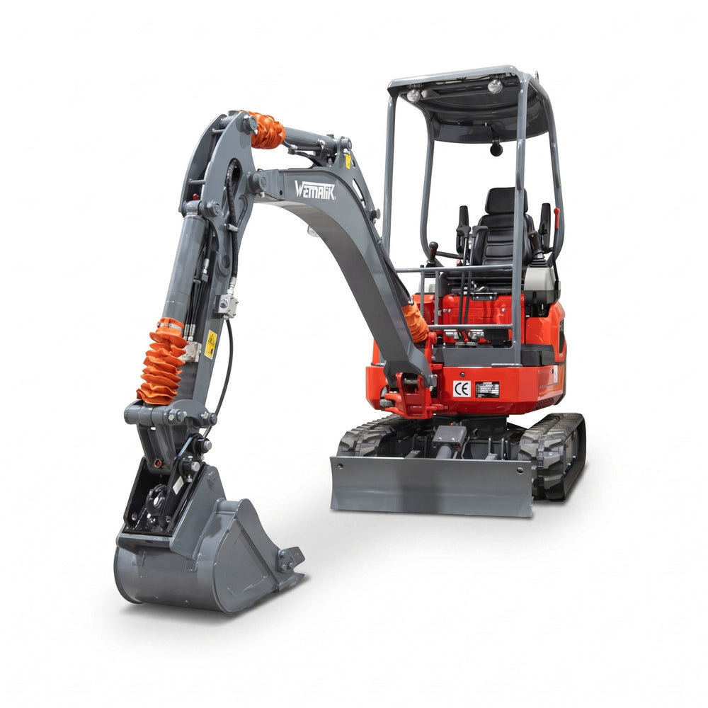 Minibagger "Titan 16", 1700 kg Gesamtgewicht, 11,8 kW, Teleskop-Fahrwerk