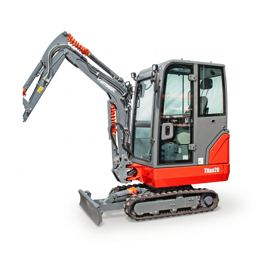 Minibagger "Titan 20", 2000 kg Gesamtgewicht, 13,4 kW, Teleskop-Fahrwerk