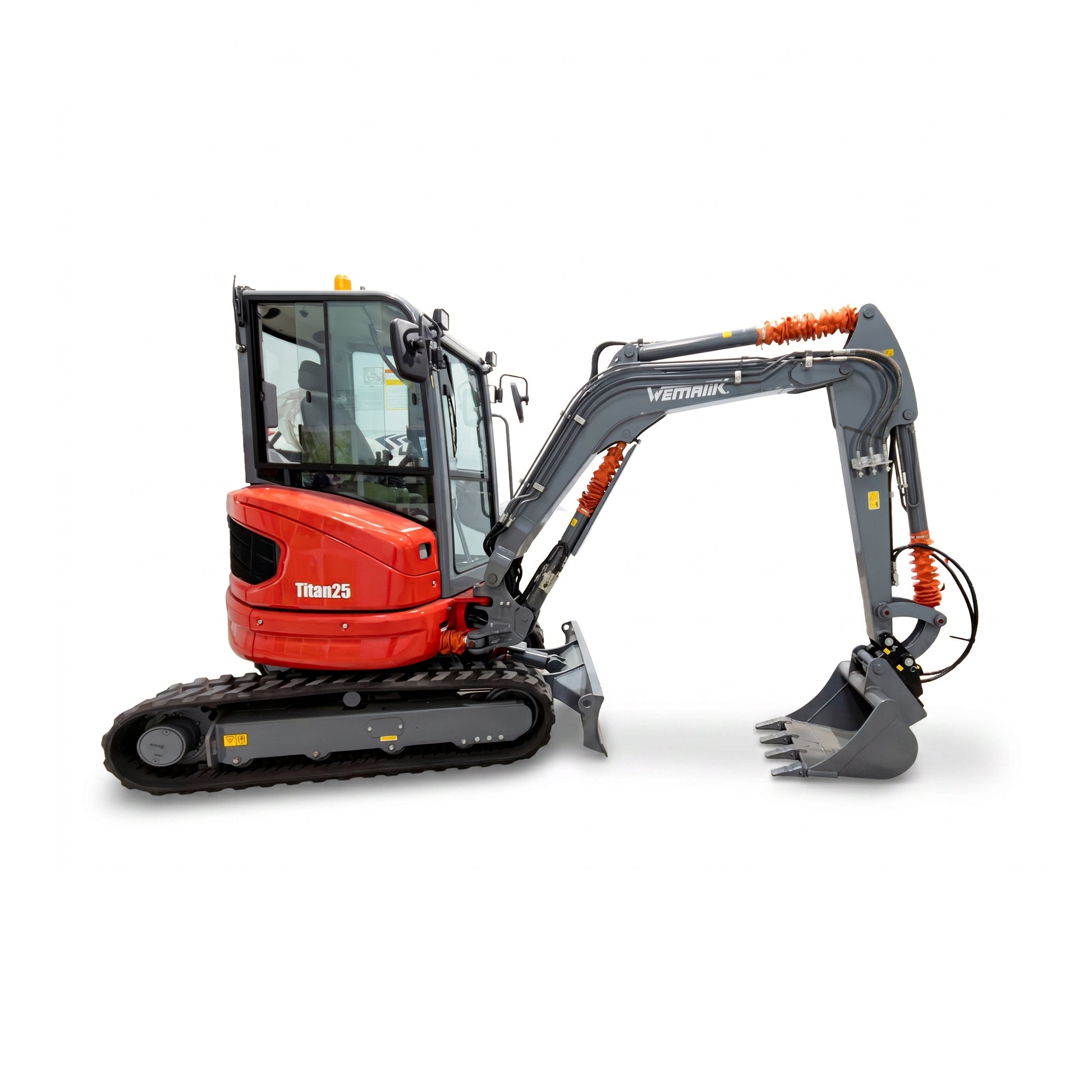 Minibagger "Titan 25", 2650 kg Gesamtgewicht, 14,6 kW Motorleistung, Joystick