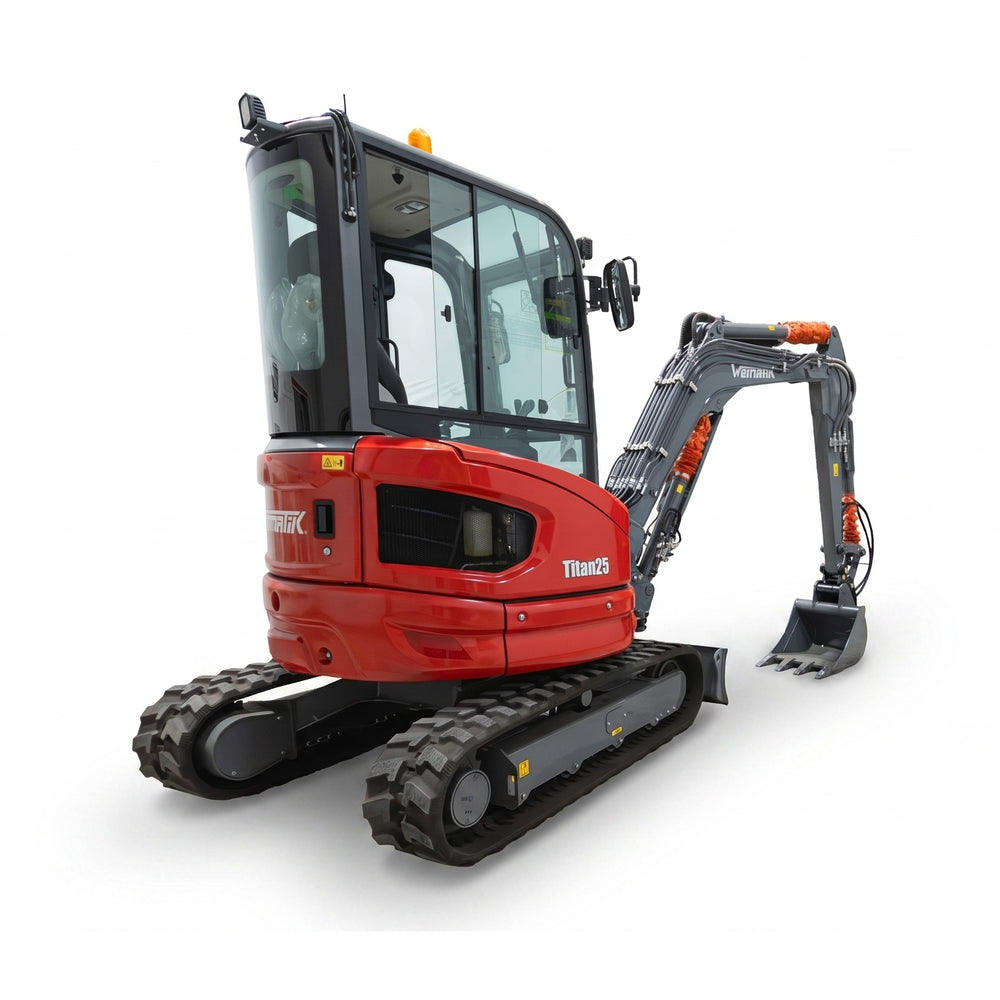 Minibagger "Titan 25", 2650 kg Gesamtgewicht, 14,6 kW Motorleistung, Joystick