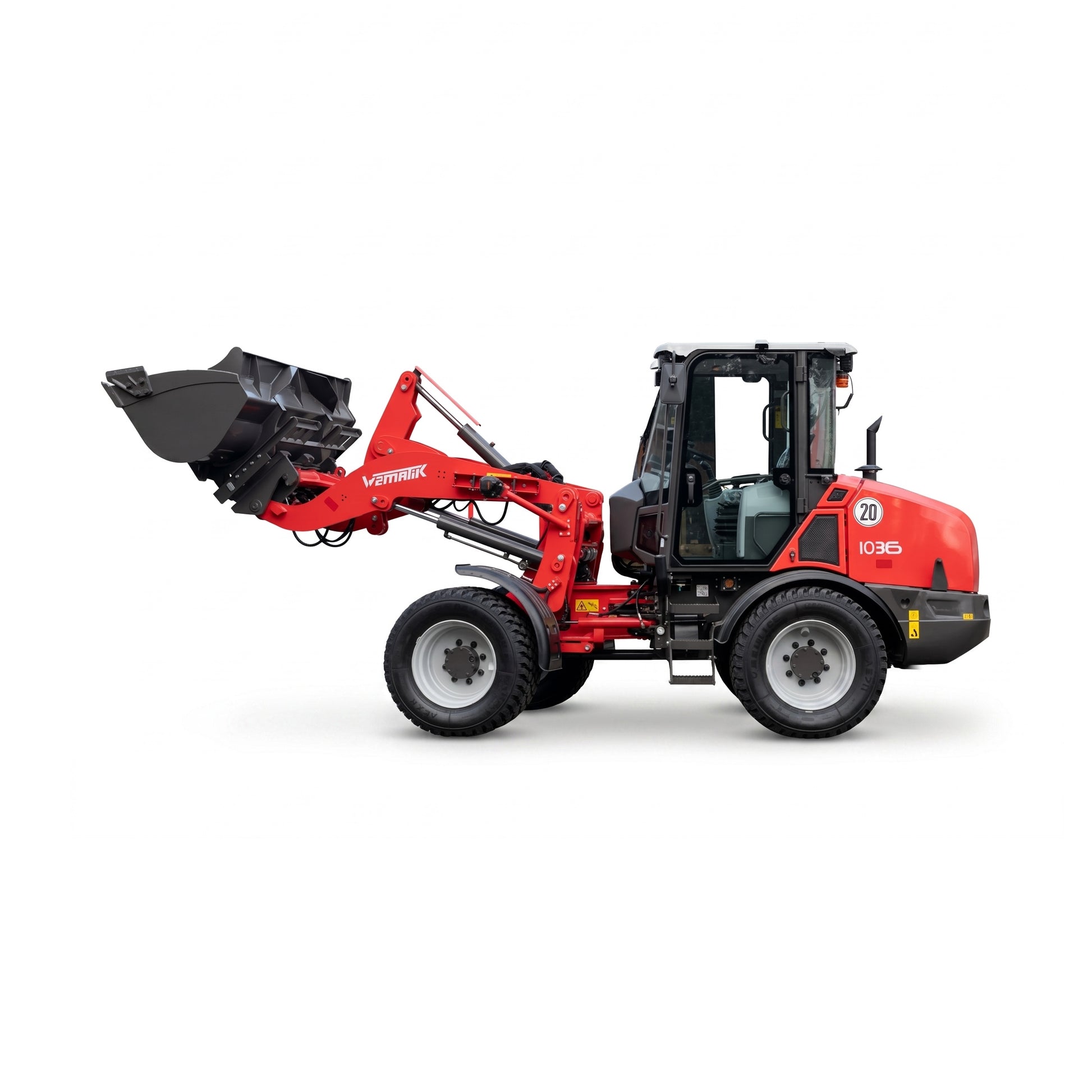Radlader "1036", Hoflader mit Vollkabine, 35 km/h und 2000 kg Hubkraft