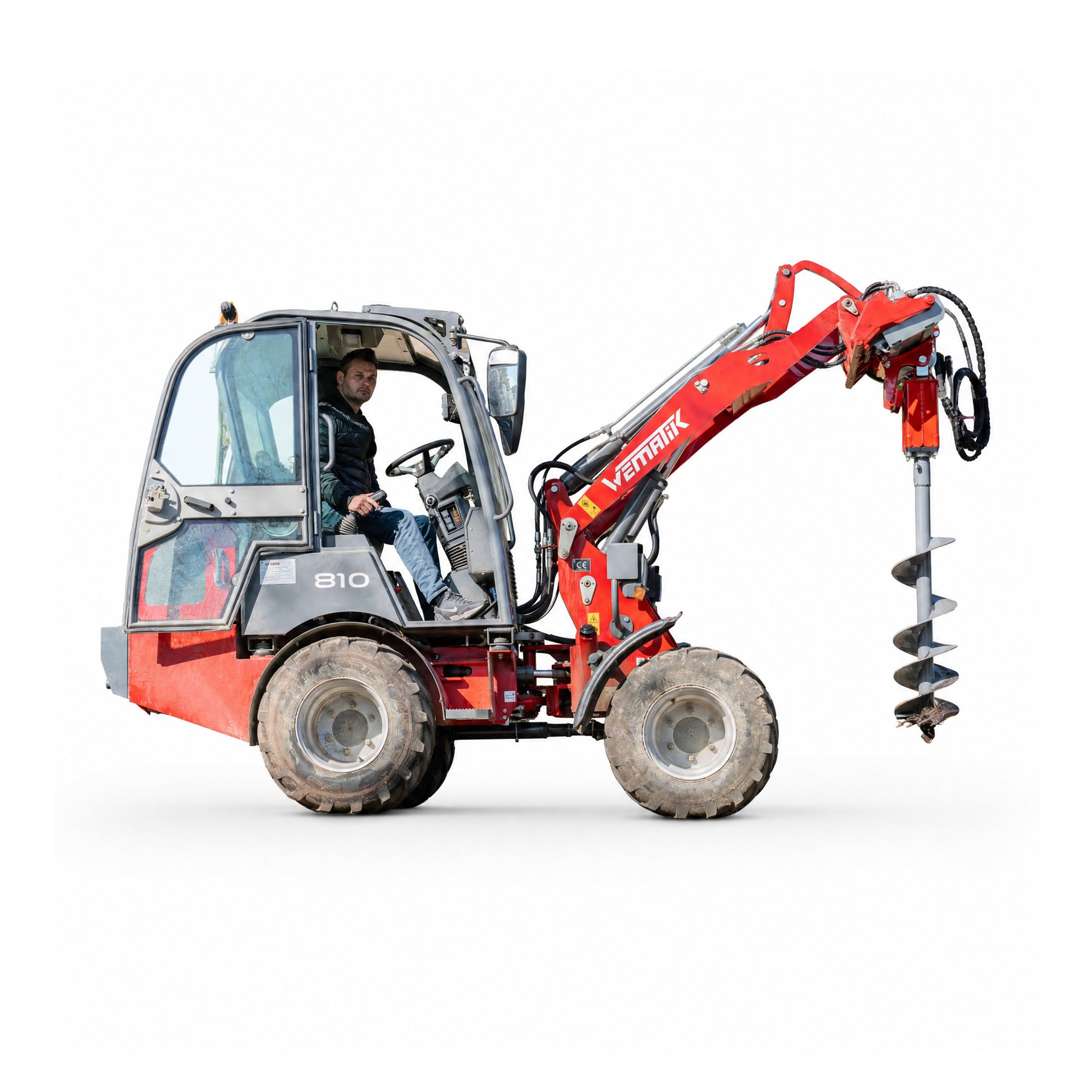Erdbohrer für Minibagger, Anbaugerät mit Durchmesser300 mm