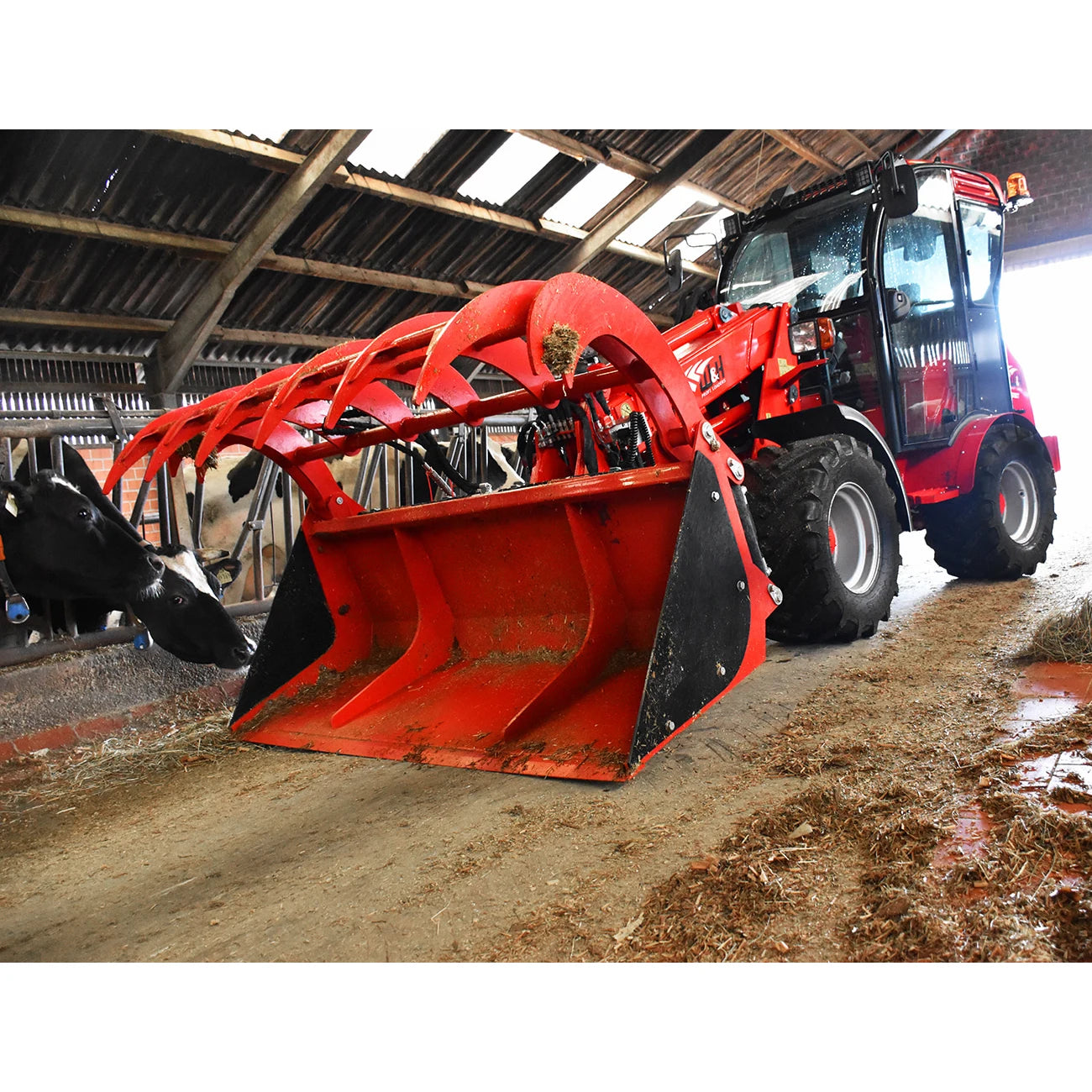Greifschaufel 2,20 m mit Euro-Aufnahme Schnellwechselvorrichtung, Hydraulisch