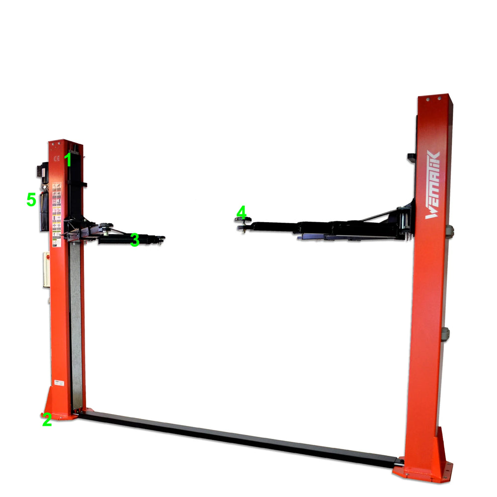2-Säulen-Hebebühne "New Jersey" 5,5t, 230V, elektromagnetische Verriegelung
