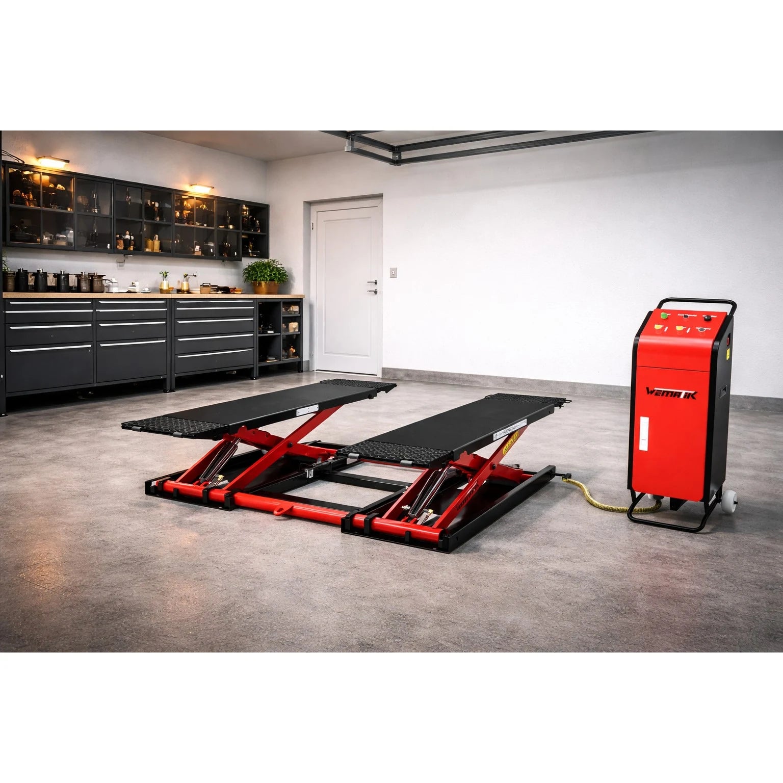 Scherenhebebühne "San Francisco Plus 2.0" - 4000 kg Hubkraft, Fahrwerk