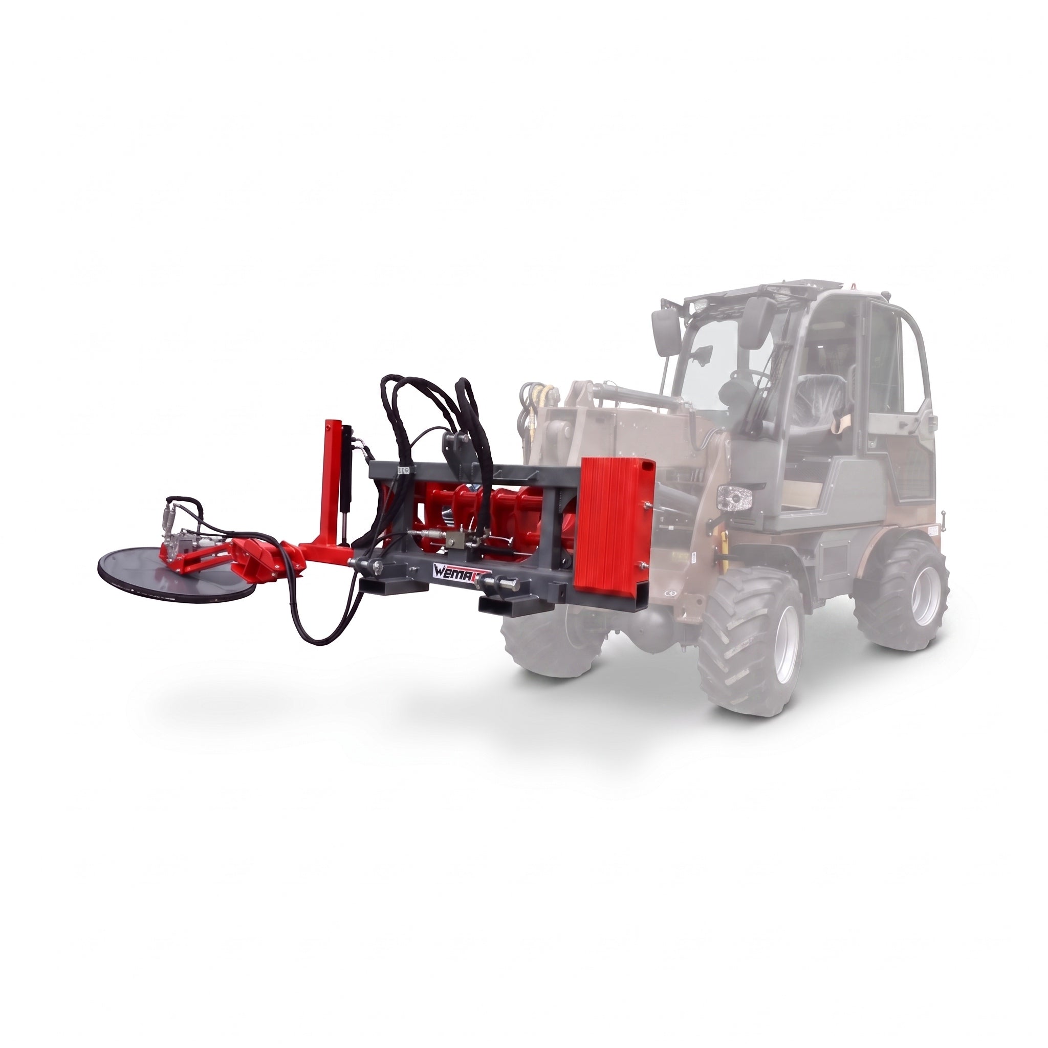 Zaunmäher mit Euroaufnahme, hydraulischer Antrieb, 80 cm Arbeitsbreite