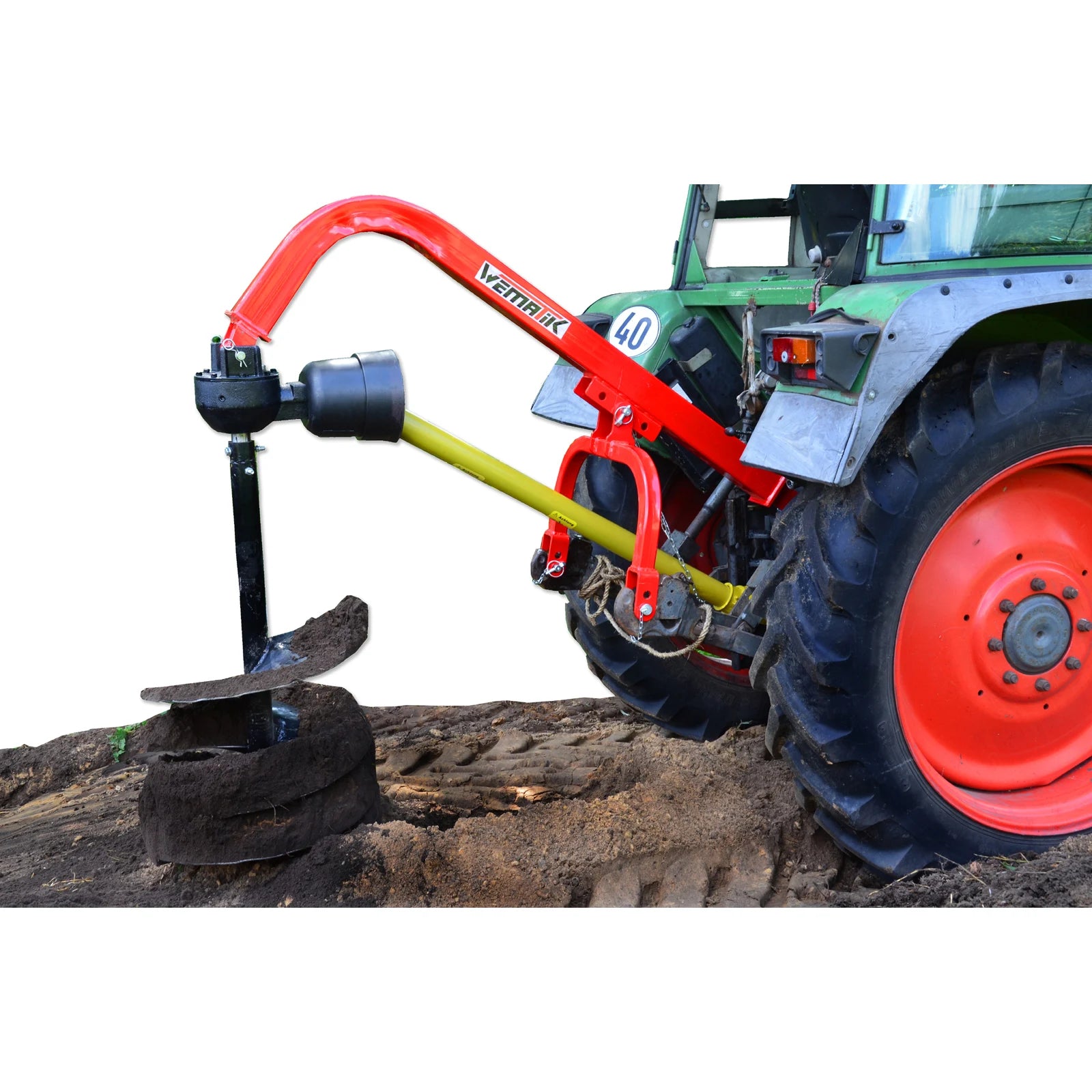 Erdbohrer "Adelaide" mit 12" Bohrer, für 3-Punkt-Aufnahme Kat. 1 und Kat. 2