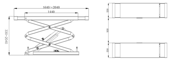 Doppelscherenhebebühne "Colorado Springs 2.0" - 4000 kg, Unterflur