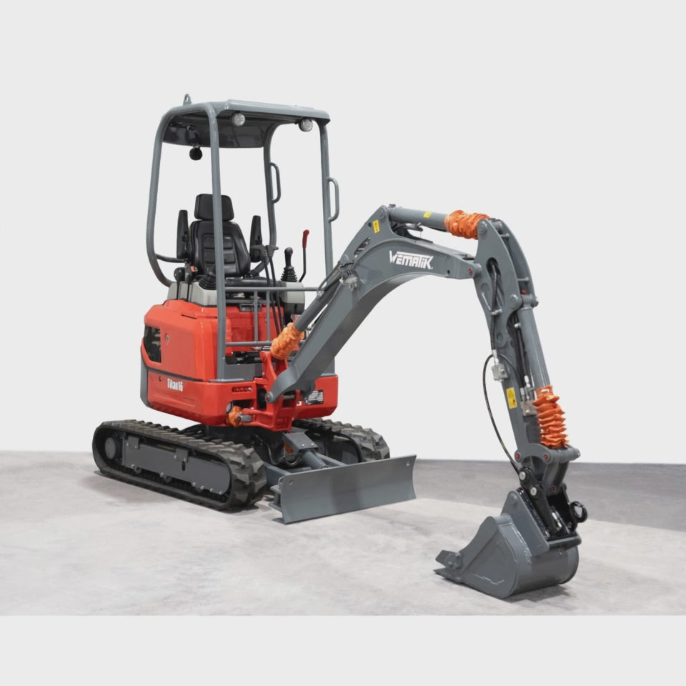 Video laden: Minibagger "Titan 16", 1700 kg Gesamtgewicht, 11,8 kW, Teleskop-Fahrwerk