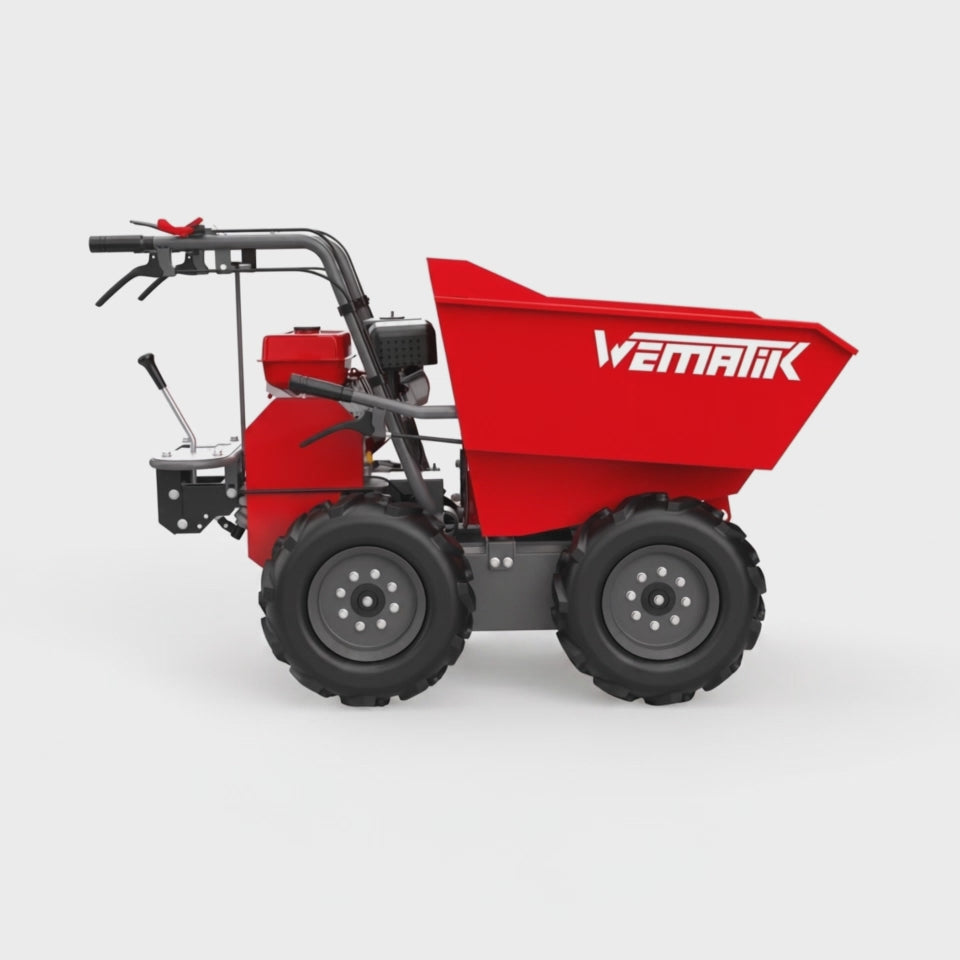Video laden: Raddumper WDR 400 - 400 kg Ladekapazität, Benzin, 3F + 1R Gänge