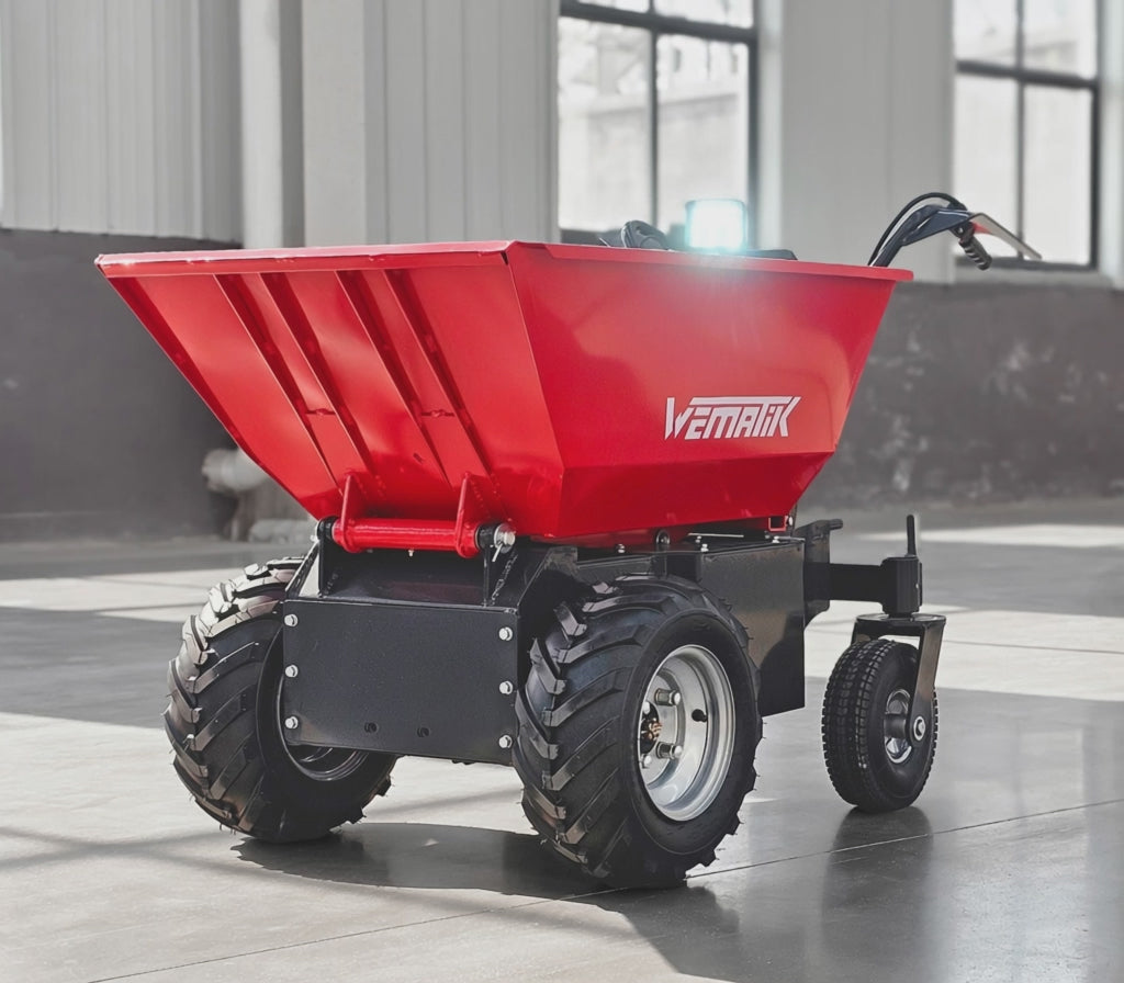 Video laden: Elektrische Schubkarre "Victoria Plus", 500 kg Hubkraft, 1000 W Elektromotor