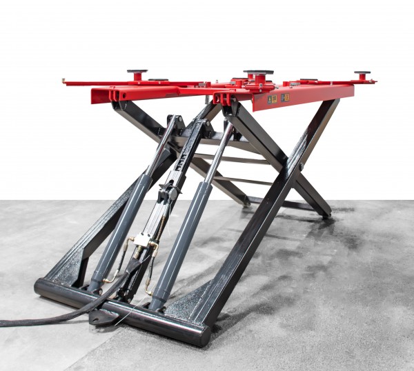 Hydraulische Scherenhebebühne St. Louis mit Fahrwerk 230V - 1400 mm Hubhöhe