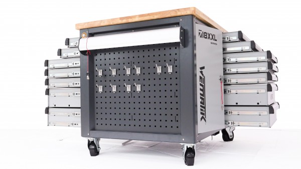 Werkstattwagen Wematik 718XXL bestückt mit 12 Werkzeugmodulen