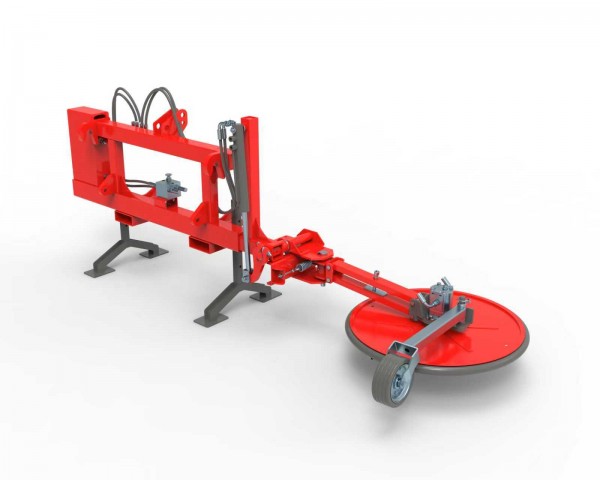 Zaunmäher mit Euroaufnahme, hydraulischer Antrieb, 80 cm Arbeitsbreite